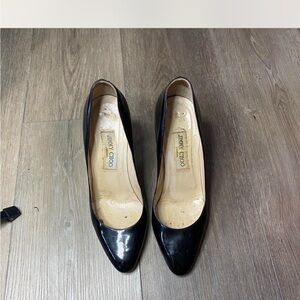 Jimmy Choo Black Patent Leather Pointed Pumps